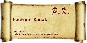 Puchner Kanut névjegykártya